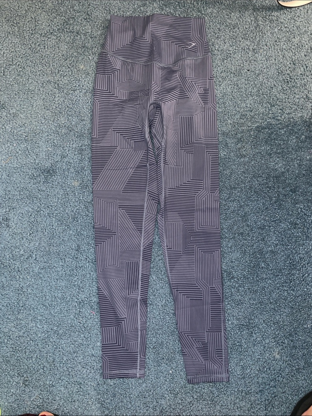 Gymshark Purple Geometric High-Rise Leggings